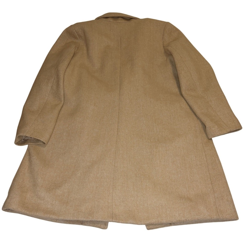 Apt. 9 Women XXL Tan Herringbone Single Breasted Overcoat Jacket Tan - Picture 2 of 8